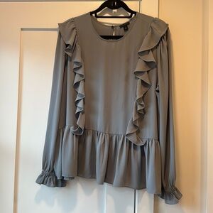 Ann Taylor Peplum Ruffle Top